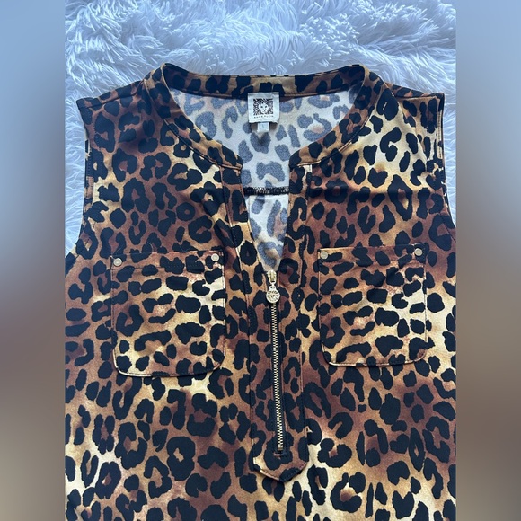 Anne Klein Animal Print Tank Top - Picture 3 of 6